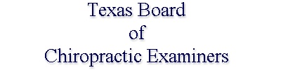 Board of Chiropractic Examiners